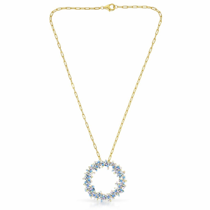 قلادة دائرة الفضة 925