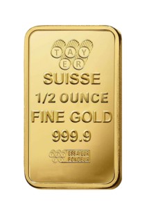 سبيكة ذهب صافي نصف أونصة (15.55 جرام) عيار 24 قيراط