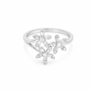 خاتم ذهب بأزهار ألماس