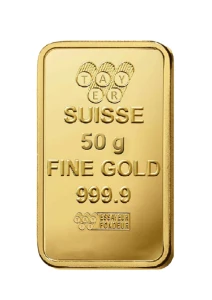 سبيكة ذهب صافي 50 جرام عيار 24 قيراط