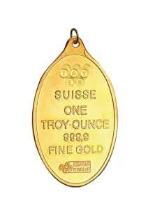 سبيكة ذهب صافي + عروة أونصة (31.1 جرام) عيار 24 قيراط