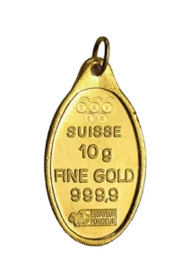 سبيكة ذهب صافي 10 جرام عيار 24 قيراط + عروة